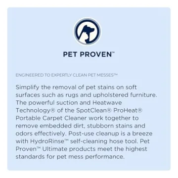 Bissell SpotClean ProHeat Portable Spot and Stain Carpet Cleaner, 2694, Blue