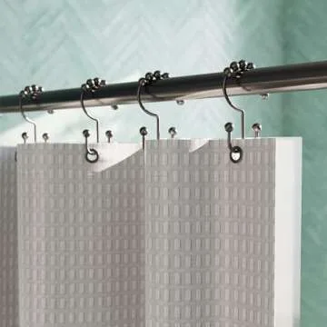 Zenna Home Metal Double Glide Shower Rings, Oil Rubbed Bronze – Set of 12 Heavy Duty, Rust-Resista...