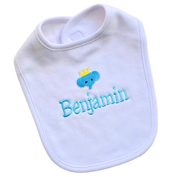 Funny Girl Personalized ELEPHANT Bib and Hat Set for Babies