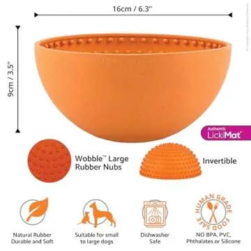 LICKIMAT Wobble - Fun Dog Slow Feeder Bowl