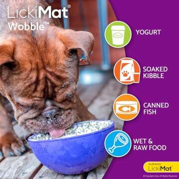 LICKIMAT Wobble - Fun Dog Slow Feeder Bowl
