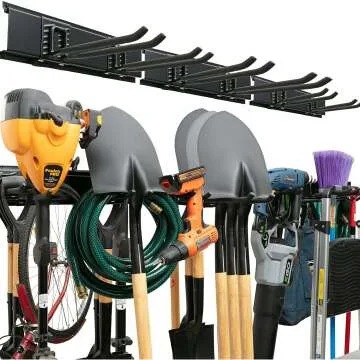 Sturdy Wall-Mount Garage Tool Organizer - 300lbs Capacity