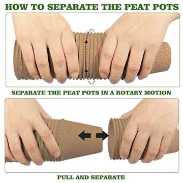 Biodegradable Plant Pots Kit - 40 Peat Seedling Starters