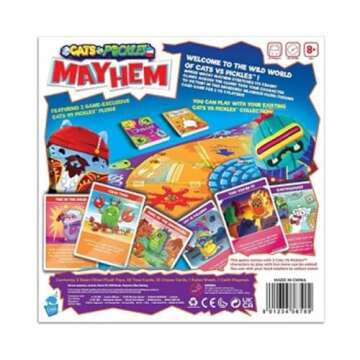 Cats vs Pickles Mayhem Board Game - Family Fun with Exclusive Characters