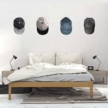 Vorceary Adhesive Hat Hooks - Clear Wall Organizer for Hats