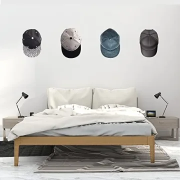 Vorceary Adhesive Hat Hooks - Clear Wall Organizer for Hats