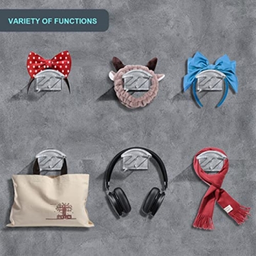 Vorceary Adhesive Hat Hooks - Clear Wall Organizer for Hats