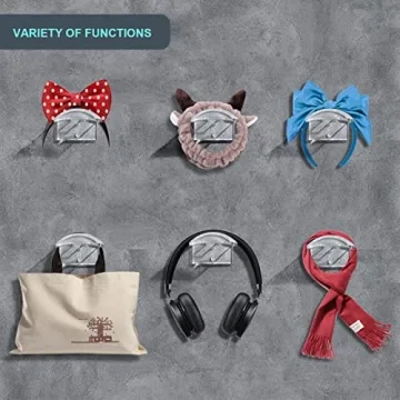 Vorceary Adhesive Hat Hooks - Clear Wall Organizer for Hats