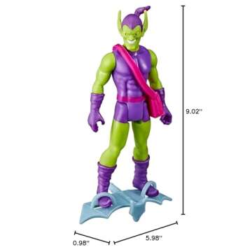 Marvel Legends Series 3.75-inch Retro 375 Collection Green Goblin Action Figure Toy, 2 Accessories