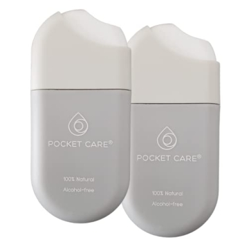 POCKET CARE 2 Pack Peppermint Scented Hand Moisturizing Spray – Organic & Travel Size