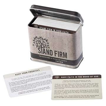 Christian Art Gifts Devotional Cards for Men: 150 Inspirational Bible Verses in Tin