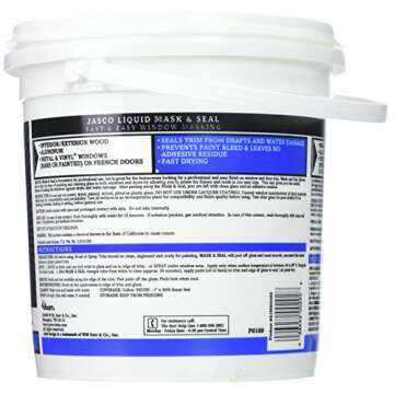 Jasco GJMS00292 Liquid Mask and Seal, 1-Gallon - White for Easy Application and Clean Edges