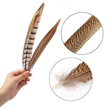 Flying Feathers Natural Pheasant Feathers 4 Style 15-20cm 12pcs Natural Feathers for DIY Craft Home Party Decorations FF03…