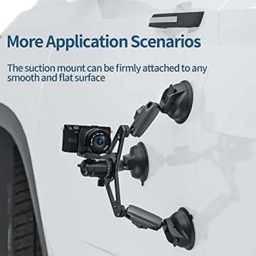 Triple Suction Car Mount for GoPro and DSLRs - 360 Ball Head