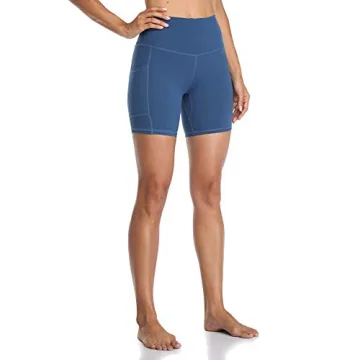 High Waisted Biker Shorts with Pockets for Women