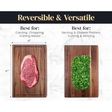 Mevell Walnut Wood Cutting Board | Reversible & Stylish Kitchen Tool