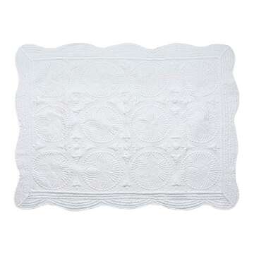 House White Baby Quilt, Cotton Embossed Baby Blanket,36x46inch