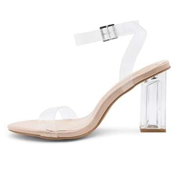 Stylish Shoe Land CLLAARY-L Clear Heel Sandals for Women