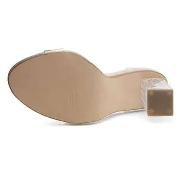 Stylish Shoe Land CLLAARY-L Clear Heel Sandals for Women