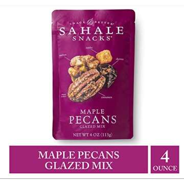 Sahale Snacks Maple Pecans Glazed Mix - Sweet Nutty Delight in 4 Oz