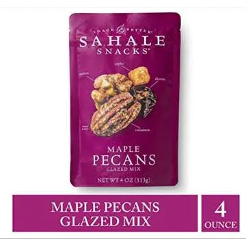 Sahale Snacks Maple Pecans Glazed Mix - Sweet Nutty Delight in 4 Oz