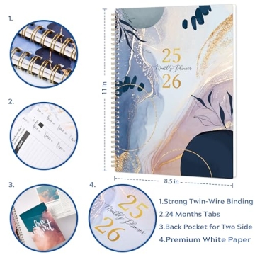 2025-2026 Monthly Planner - Stylish & Functional Design