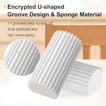 Jeymei 2-Pack Damp Clean Duster Sponge, Sponge Cleaning Brush, Duster for Cleaning Blinds, Glass, Ba...