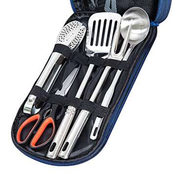 Gonioa Portable Outdoor Utensil Kitchen Set - 9 Pieces