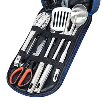 Gonioa Portable Outdoor Utensil Kitchen Set - 9 Pieces