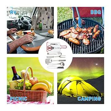 Gonioa Portable Outdoor Utensil Kitchen Set - 9 Pieces