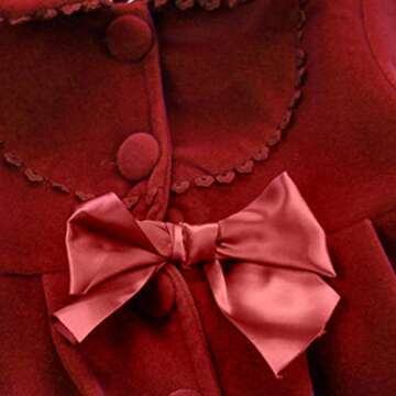 Girls Bowknot Cloak Winter Coat for Ages 2-8 Years