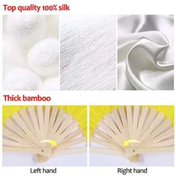 KIKIGOAL 1 Pair(Left+Right) Women Real Silk Belly Dance Fan Veil, Length 180cm Width 90cm (gradual red)