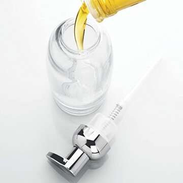 mDesign Refillable Glass Foaming Hand Soap Dispenser Set