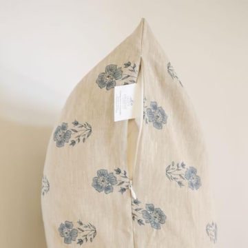 Cozy Prairie Linen Floral Pillow Cover for Stylish Decor