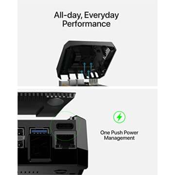 Argon ONE M.2 Aluminum Case for Raspberry Pi 4 with SATA SSD Support | Power Button and Fan | Compatible B-Key and B+M Key