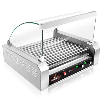 Olde Midway Electric 30 Hot Dog Grill with Cover