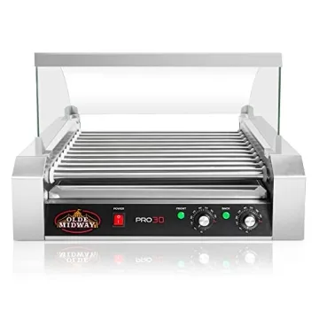 Olde Midway Electric 30 Hot Dog Grill with Cover
