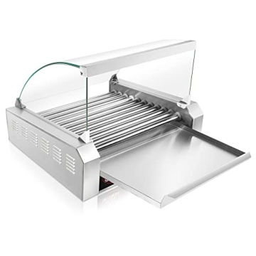 Olde Midway Electric 30 Hot Dog Grill with Cover