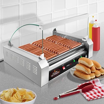 Olde Midway Electric 30 Hot Dog Grill with Cover