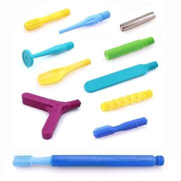 ARK's Z-VIBE SENSORY INTEGRATION KIT - ultimate kit with most popular sensory oral motor tips and spare battery