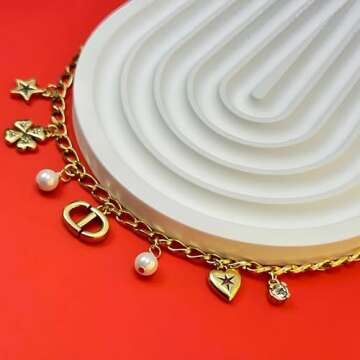 18k Gold Lucky Charm Pendant Necklace for Women