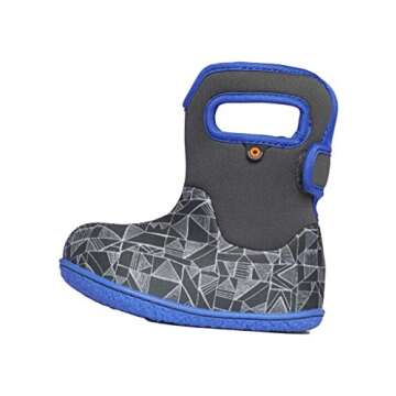 Bogs Baby Waterproof Insulated Snow Boot, Maze Geo -Gray Multi, 9