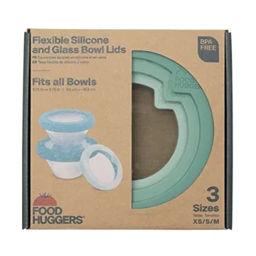 Food Huggers Silicone Glass Lids Plastic-Free Replacement