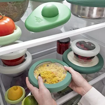 Food Huggers Silicone Glass Lids Plastic-Free Replacement