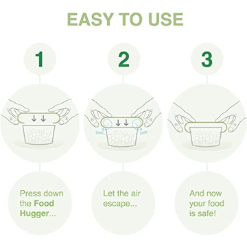 Food Huggers Silicone Glass Lids Plastic-Free Replacement