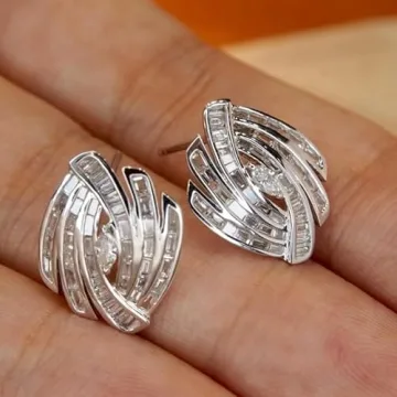 Trendy Silver Geometric Earrings | Stylish Hypoallergenic Jewelry