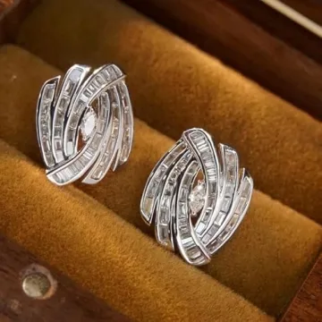 Trendy Silver Geometric Earrings | Stylish Hypoallergenic Jewelry