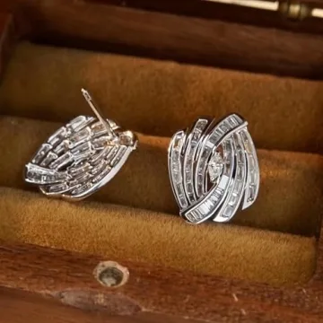 Trendy Silver Geometric Earrings | Stylish Hypoallergenic Jewelry