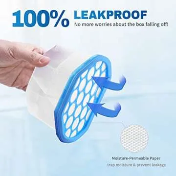 Vacplus Moisture Absorbers 6 Pack, 10.5 Oz Portable Humidity Absorber Boxes for Your Bathroom, Closet & Car, Dehumidifier with Fragrance Free, Navy Blue