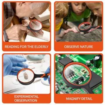 SHENGQIDZ 2 Pack Magnifying Glass - Clarity & Comfort
